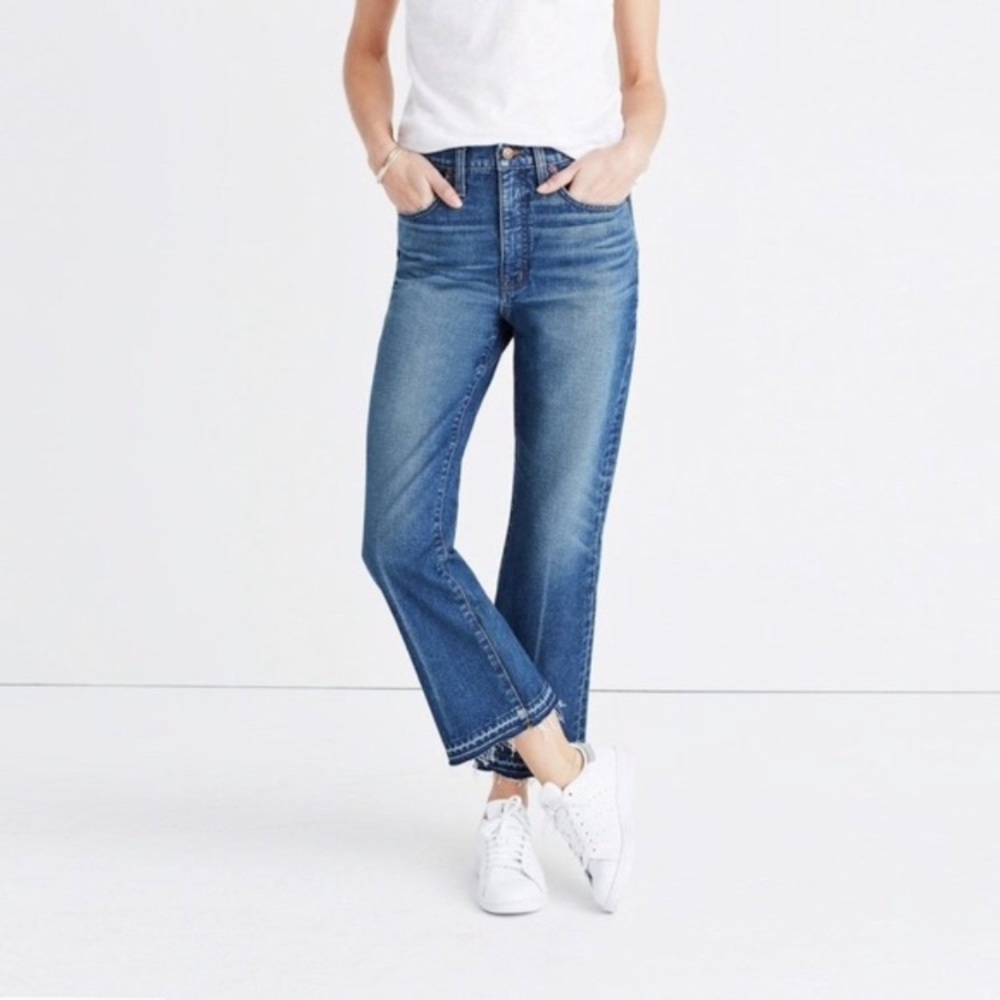 Madewell Retro Crop Bootcut 100% Cotton Jeans 29 Callahan Wash